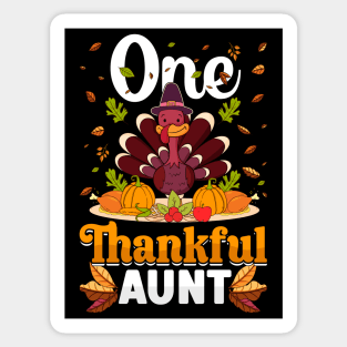 Thanksgiving day November 24 One thankful aunt Sticker